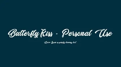 Butterfly Kiss Free font