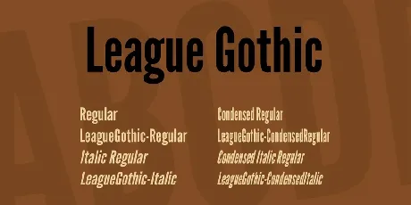 League Gothic font