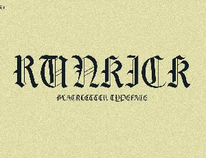 Runkick font