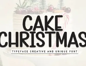 Cake Christmas Display font