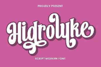 Hidroluke font