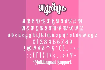 Hidroluke font