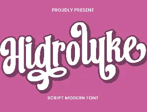 Hidroluke font