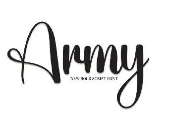 Army Script font