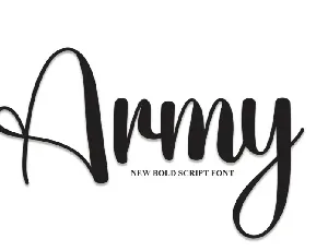 Army Script font