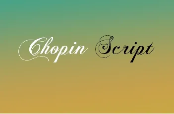 Chopin Script font