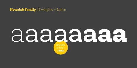 Newslab font family