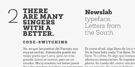 Newslab font family