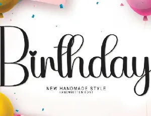 Birthday Script font