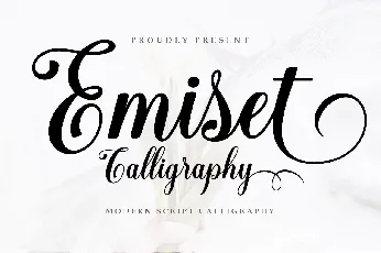 Emiset Calligraphy font