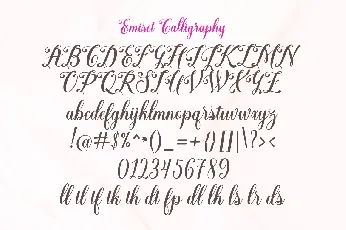 Emiset Calligraphy font