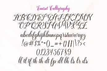 Emiset Calligraphy font