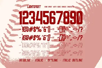 Light Sport font