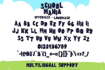 School Mania Display font