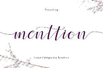 Menttion Script Free font