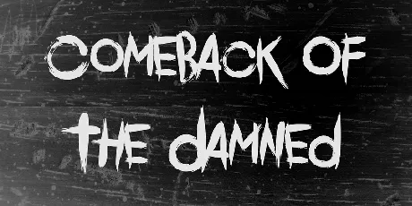 Comeback Of The Damned font