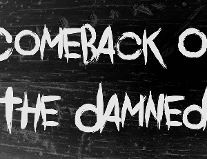 Comeback Of The Damned font