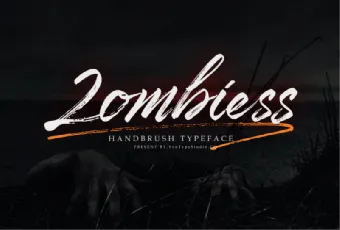 Zombies Hand Brush font