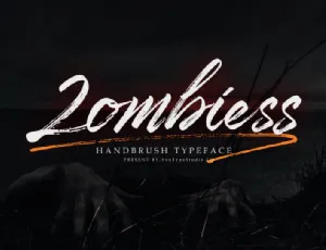 Zombies Hand Brush font