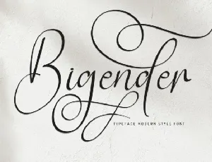 Bigender font