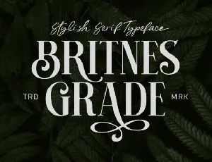 Britnes Grade font