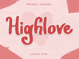 Highlove -Personal Use font