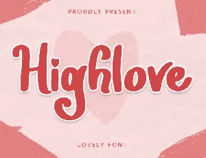 Highlove -Personal Use font