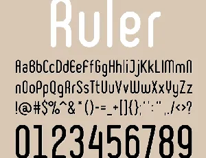 Ruler font