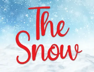 The Snow Script font