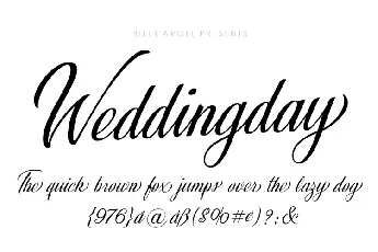 Weddingday font