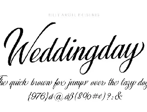 Weddingday font