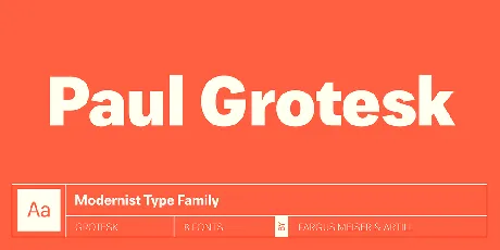 Paul Grotesk Typeface font