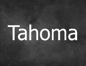 Tahoma font