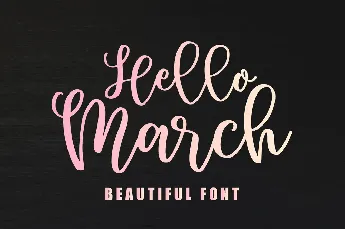 Hello March font