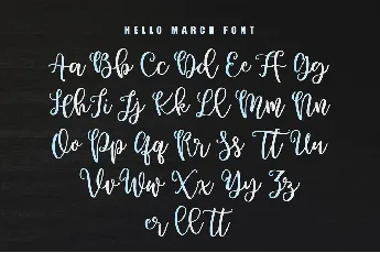 Hello March font