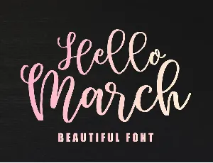 Hello March font