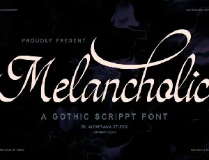 Melancholic font