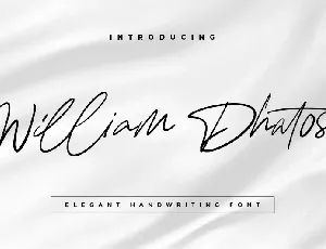 William Dhatos Handwritten font