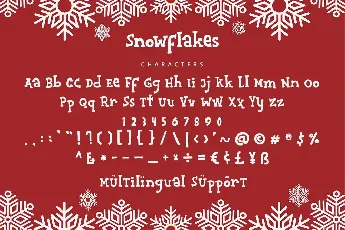 Snowflakes font