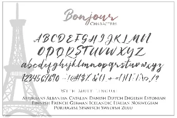 Bonjour font