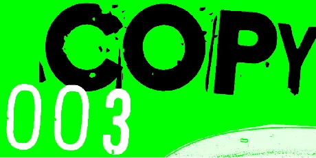 Copy 003 font