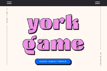 York Game font