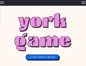 York Game font