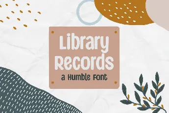 Library Records font