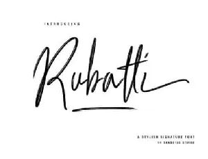 Rubatti Brush font