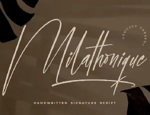 Milathonique Script font