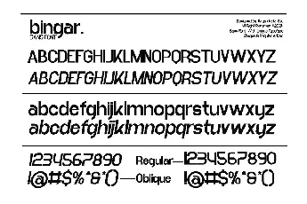 Bingar font