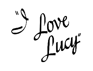 I Love Lucy font