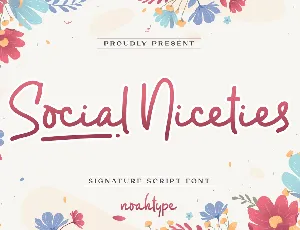 Social Niceties font