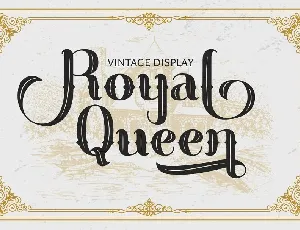 Royal Queen Vintage Display font